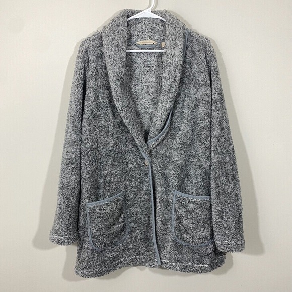 Soft Surroundings Most Wonderful Cardigan Sweater Womens Size Small Grey - Picture 2 of 8
